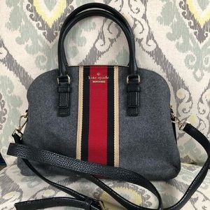 Kate Spade Wool/Leather Shoulder Bag